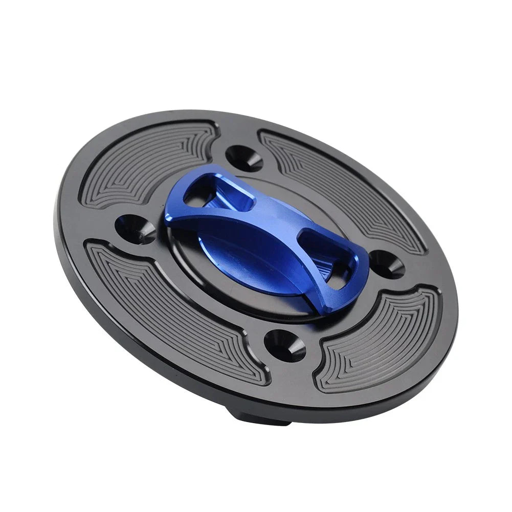 CNC Blue 4-Hole Gas Fuel Tank Cap Cover for DUCATI Panigale V4/S/R (2018-2021)