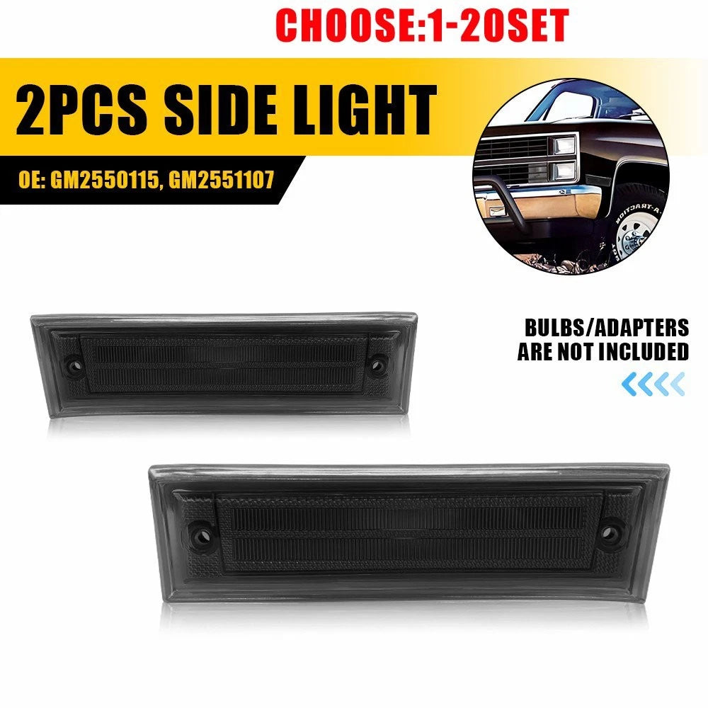 Smoked Front Side Marker Light Housing for Chevy GMC V10 V20 V30 (1981–1991)