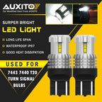 AUXITO White LED Bulb for Turn Signal/Parking/Brake/Tail/Reverse (V)