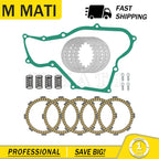 Clutch Plates Kit w/ Springs & Cover Gasket for Honda CR80R CR80RB CR85R CR85RB (1996–2007)