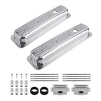 Tall Finned Aluminum Valve Covers for Chevy SBC 350 Center Bolt (1987–1997)