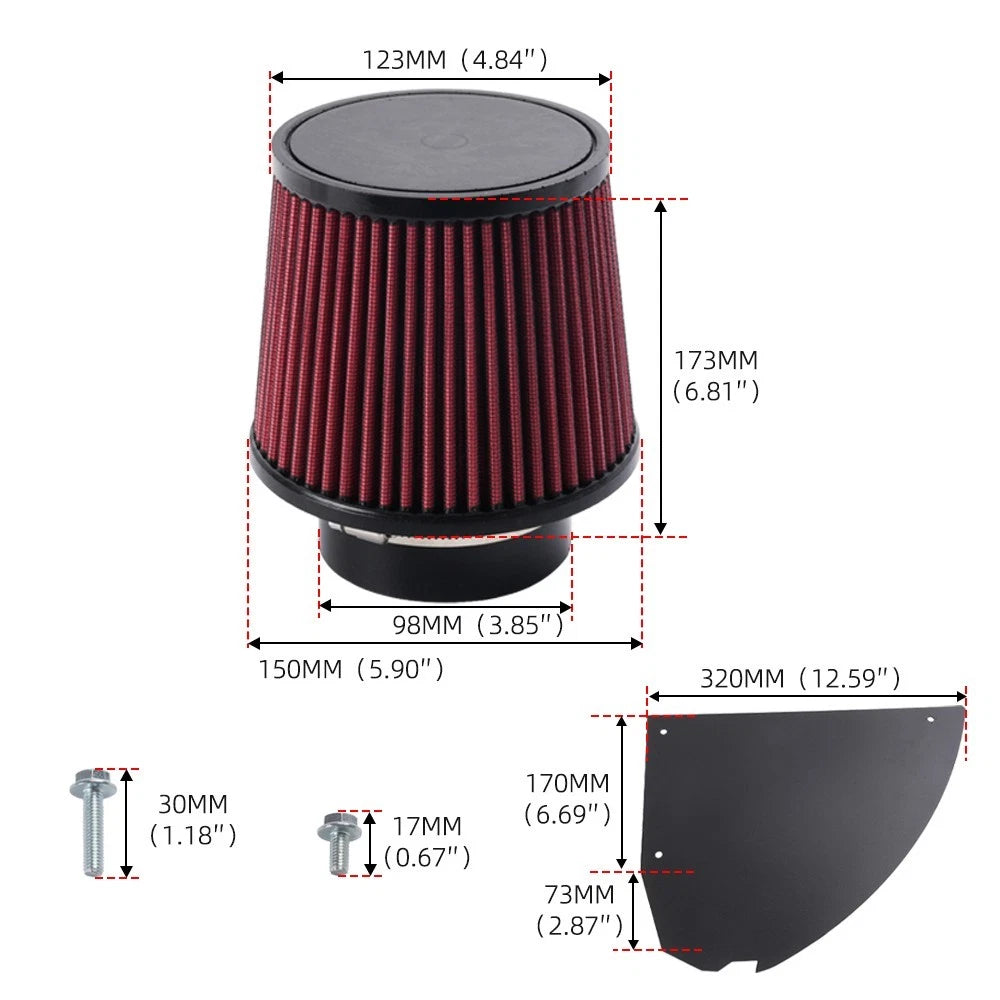 Cold Air Intake Kit with Red Filter for BMW 320i 330i G20