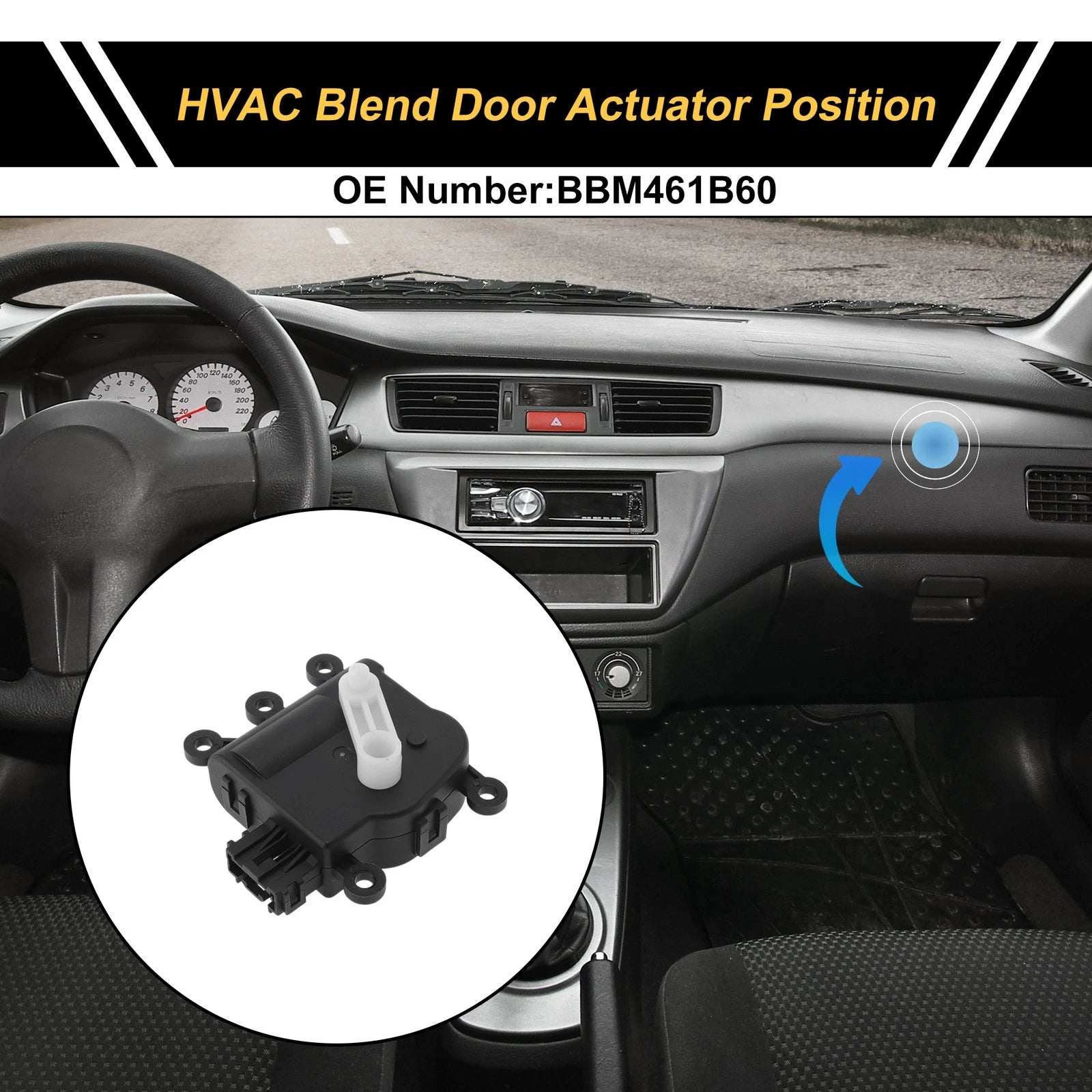 HVAC Heater Blend Door Actuator for Mazda 3 (2010–2013) No.BBM461B60