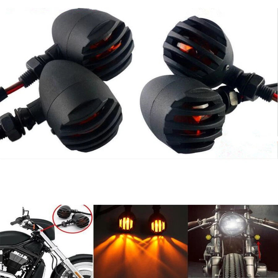 LED Turn Signals for Universal Motorcycle (Black)