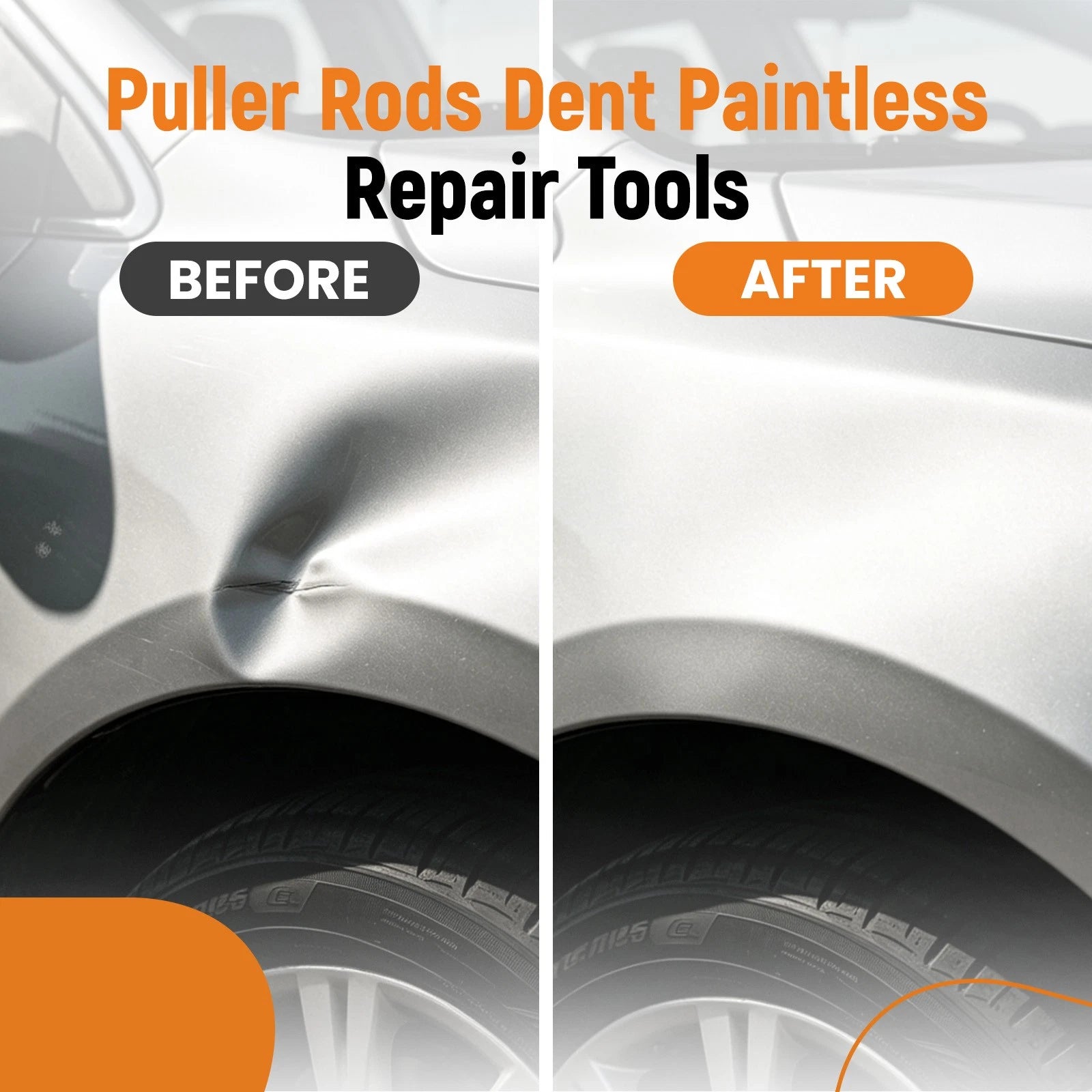 Set of 6 Dent Repair Tools for Automotive PDR Removal (26-57cm)