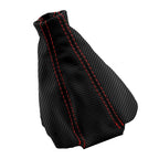 E Brake Boot Cover for Nissan 300ZX (1990–1996) Red Stitch PVC Carbon