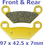 Front Rear Brake Pads for Polaris Sportsman 850 800 570 550 450 HO (2008–2023)