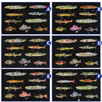 Fishing Lure Kit for Boat Fishing - Lifelike S-Shape ABS Plastic