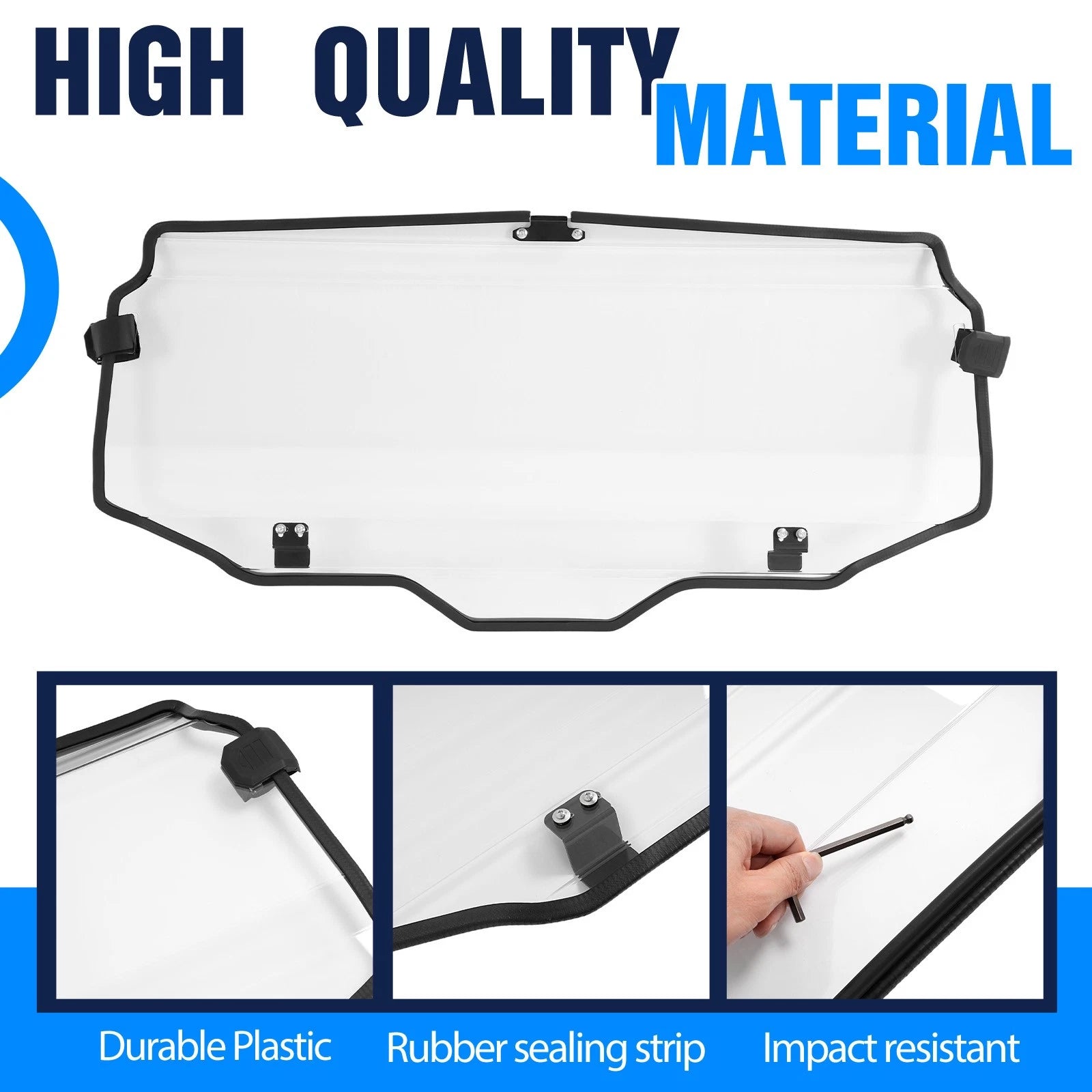 Clear Rear Windshield for Honda Talon 1000X-4 (2020–2023)