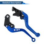 Adjustable Short Brake Clutch Levers for Honda CB599/CB600 Hornet (1998–2006) Blue