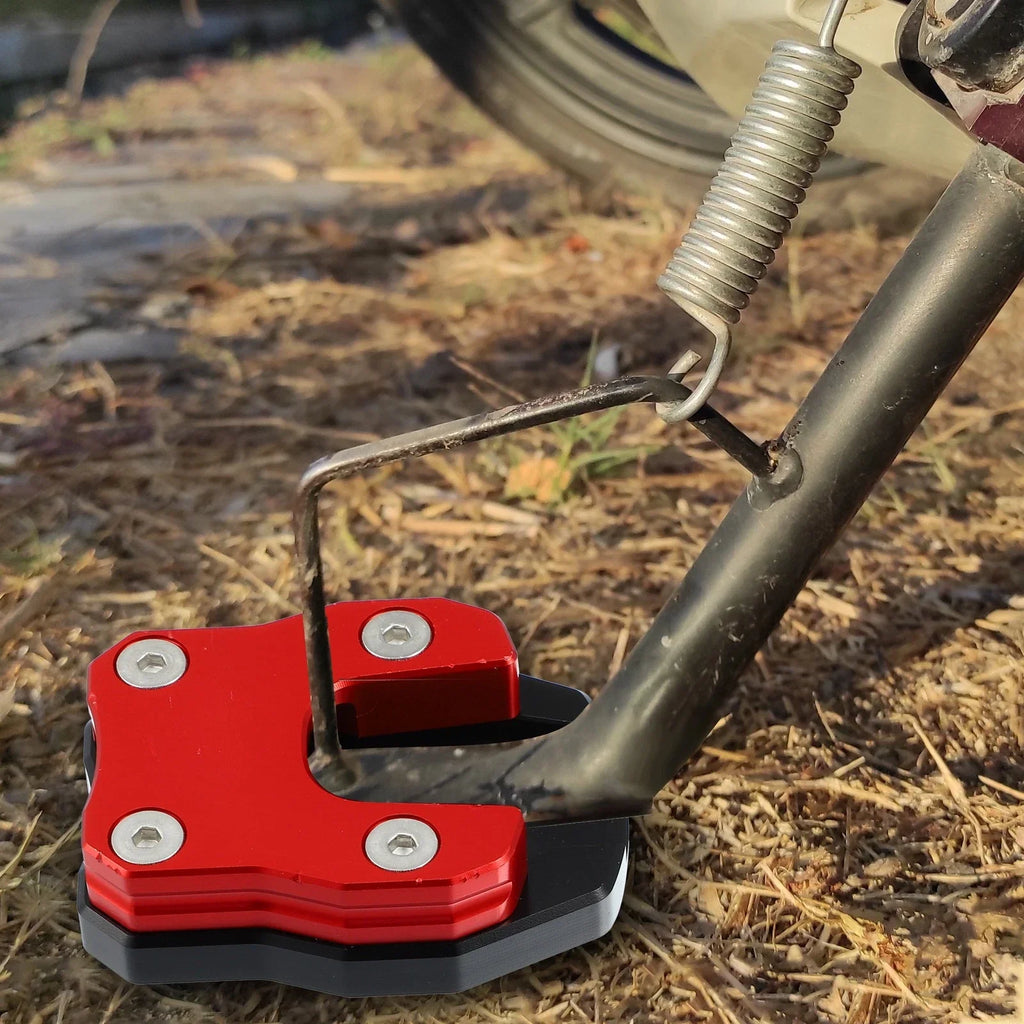 Aluminum Alloy Kickstand Side Stand Pad Red for Honda PCX125 (2018-2023)
