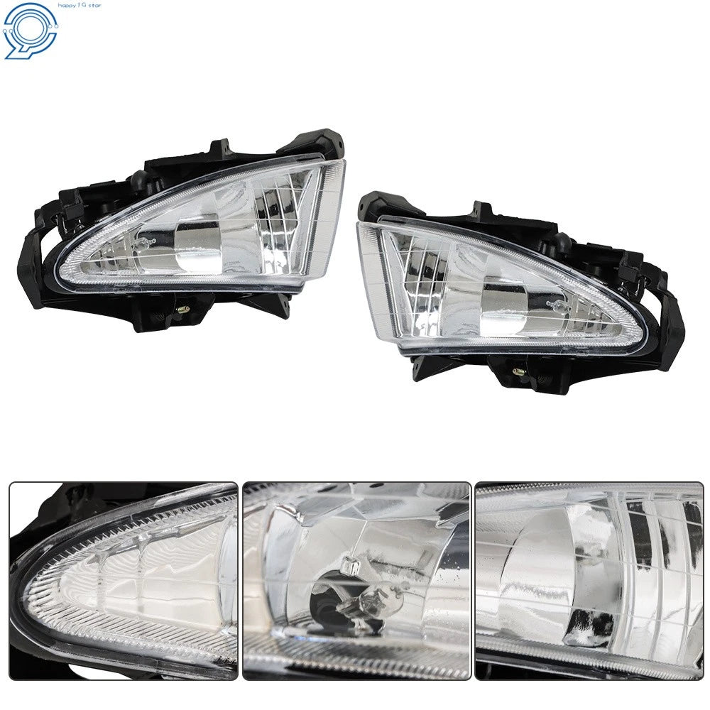 Set of 2 Fog Light Assemblies for Hyundai Elantra (2007–2010)
