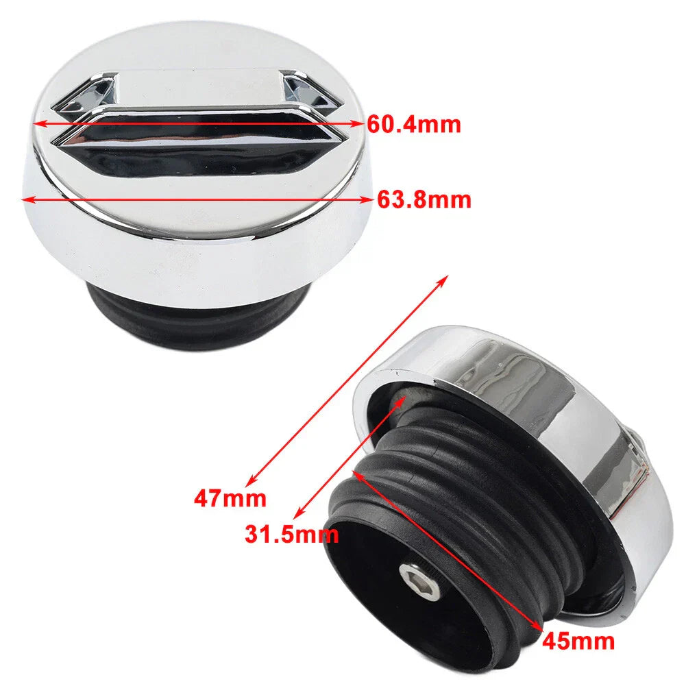 Chrome Vented Gas Fuel Tank Cover for Harley Fat Boy, Electra, Street, Road Glide (1990-2023)