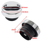 Chrome Vented Gas Fuel Tank Cover for Harley Fat Boy, Electra, Street, Road Glide (1990-2023)
