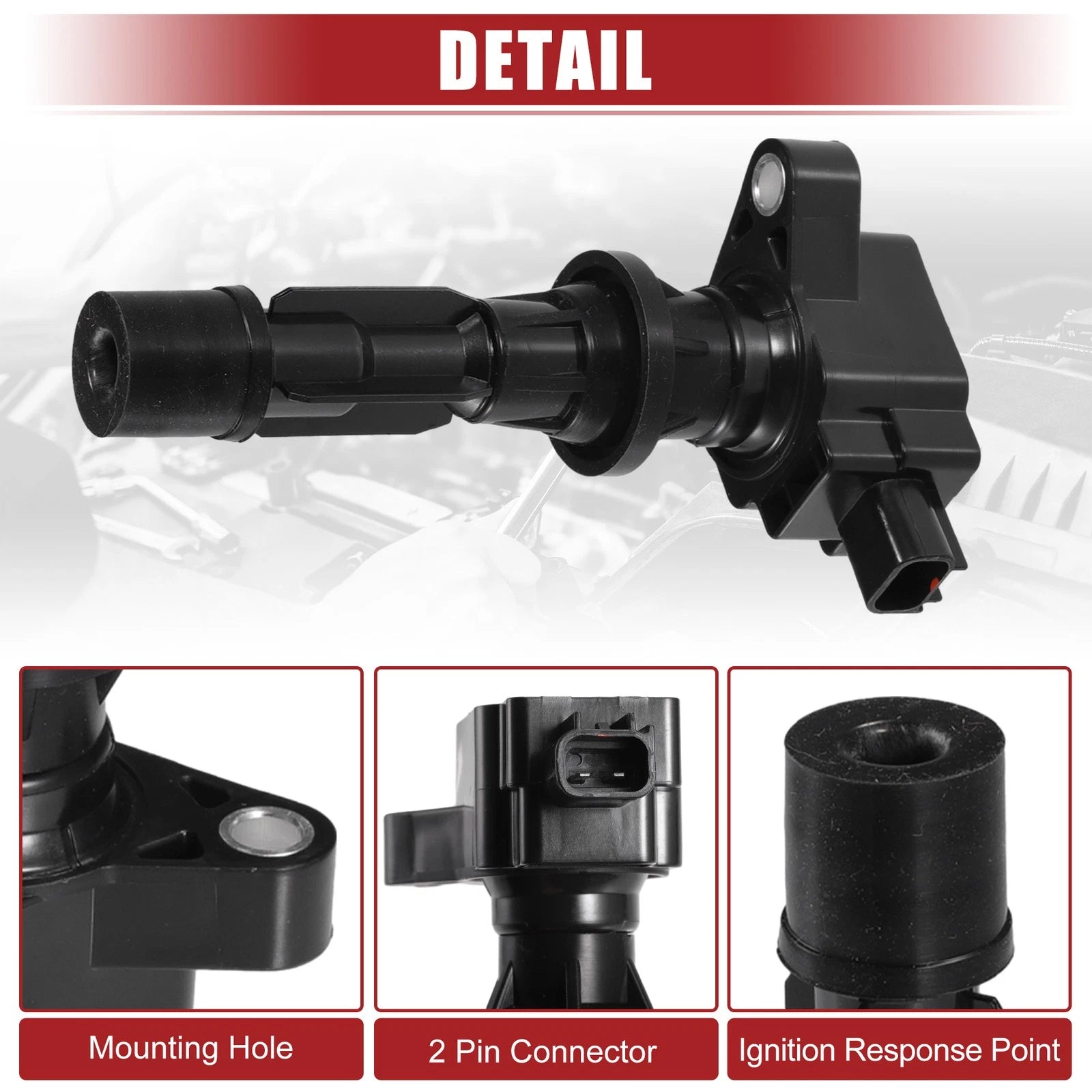 Set of 4 Ignition Coils for Ford Fusion (2006–2009) No.6E5Z12029AA