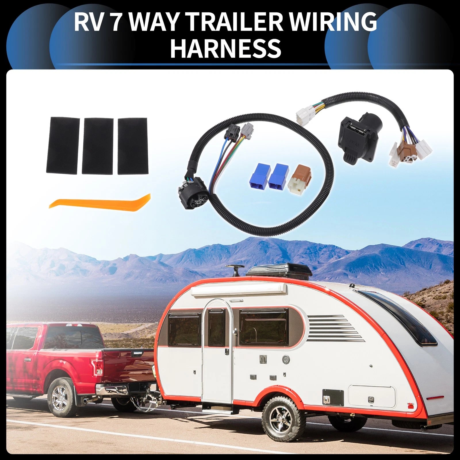 Set of 1 Vehicle Trailer Wiring Harness for Nissan Frontier (2005–2022)