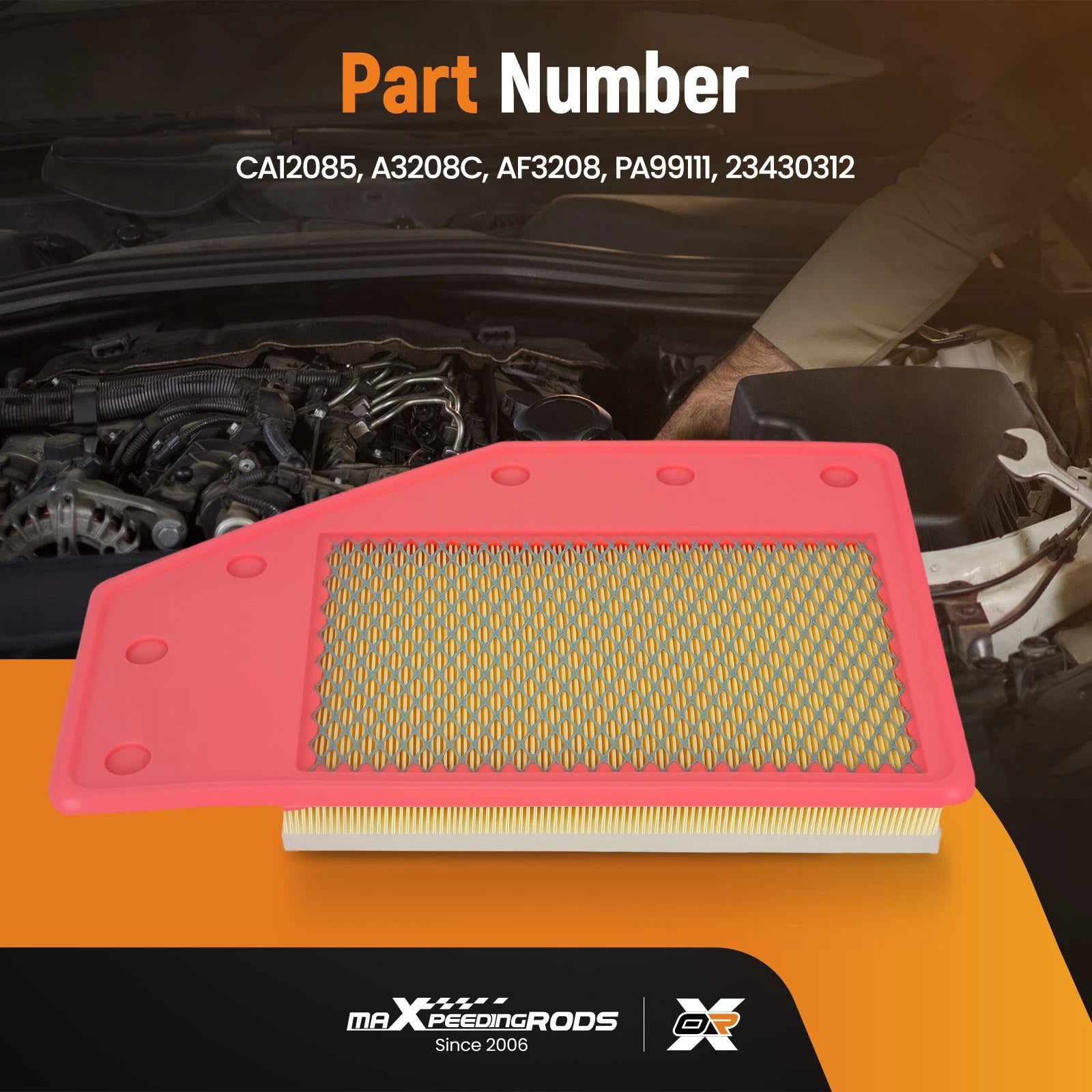 Engine Air Filter for Malibu 1.5L 1.8L (2016–2022) CA12085 A3208C AF3208 23430312