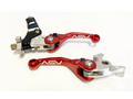 Set of 2 Shorty Brake Clutch Perch Levers Red for Yamaha Raptor 700 (2007–2023)