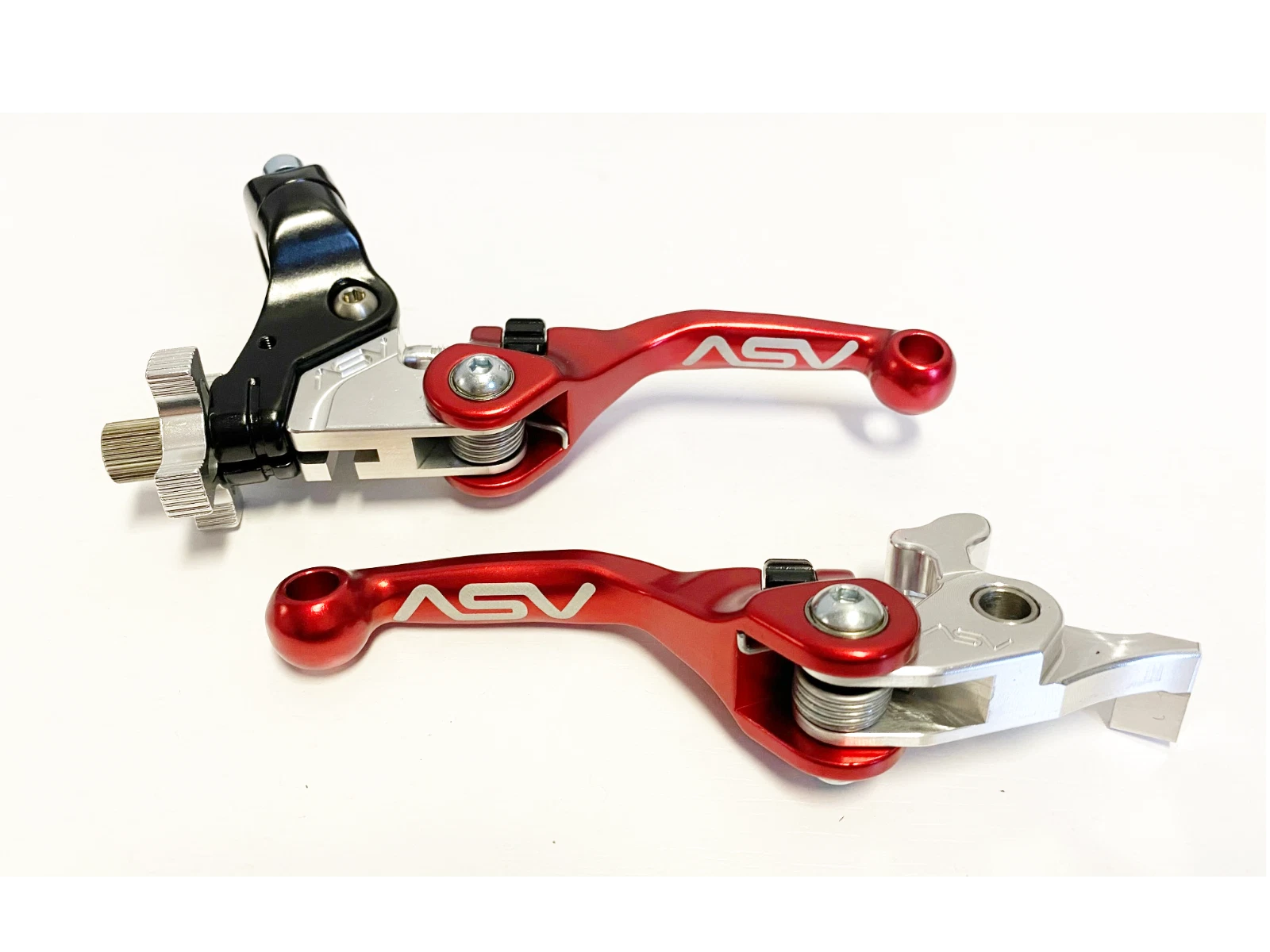 Set of 2 Shorty Brake Clutch Perch Levers Red for Yamaha Raptor 700 (2007–2023)