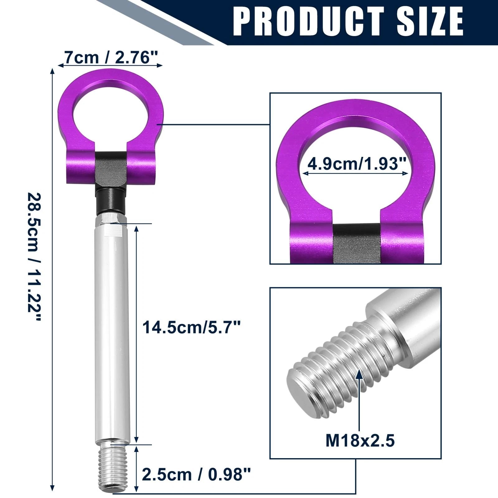 Tow Hook Ring for Chevy Camaro (2016–2023) - Purple