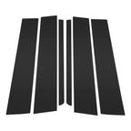 6 Pcs Door Pillar Window Trim for Ford Explorer (2011–2019) Black