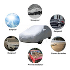 Universal Silver Car Cover Waterproof All Weather Protection 193" x 71" x 59"