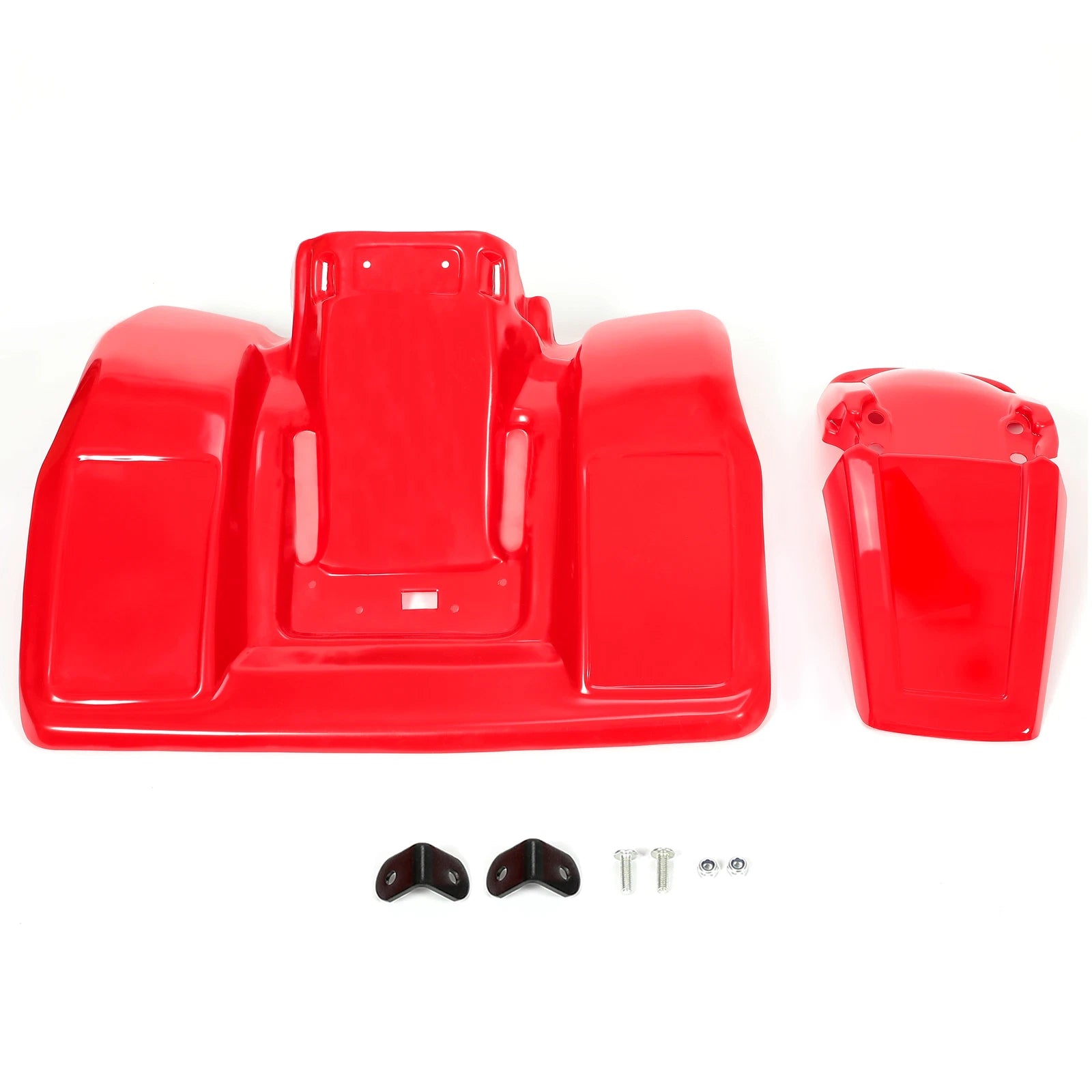 Set of 2 Red Plastic Front and Rear Fenders for Honda ATC 250R (1983–1984)