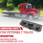 A/C Heater Climate Control Panel Switch Q21-6119 for Peterbilt Truck