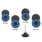 20PCS Curved Flap Discs 2" Quick Change Sanding Discs 40-120 Grit