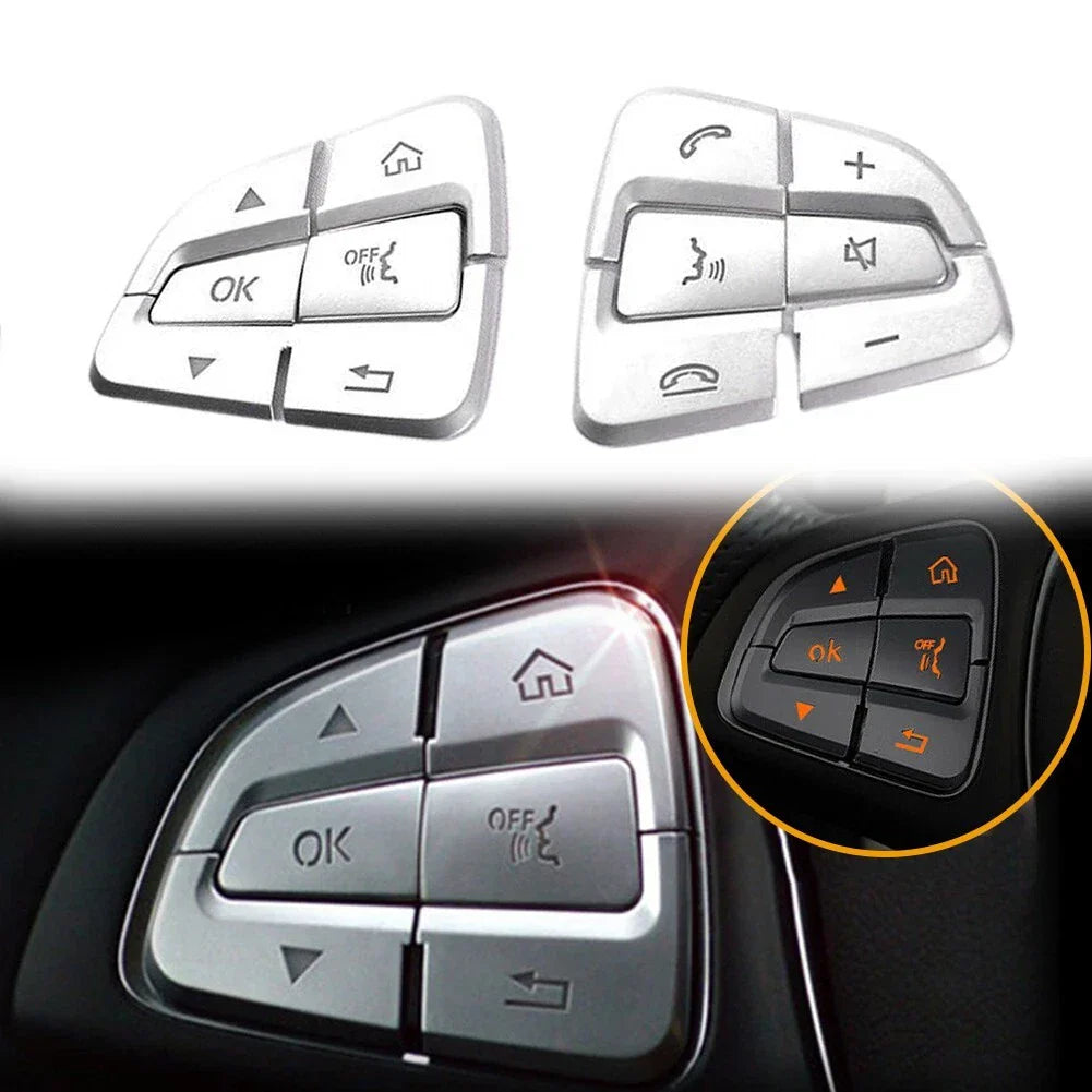 Steering Wheel Button Cover Trim 1 set for Mercedes C-Class (2014���2021)
