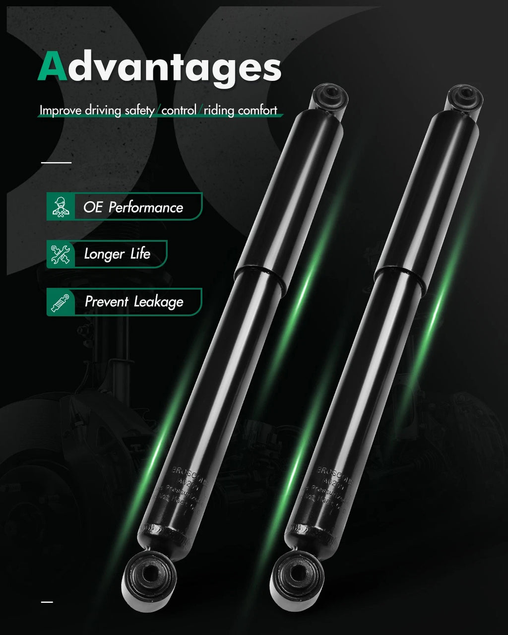 Rear Pair Shocks & Struts for Dodge Durango (2004–2009)
