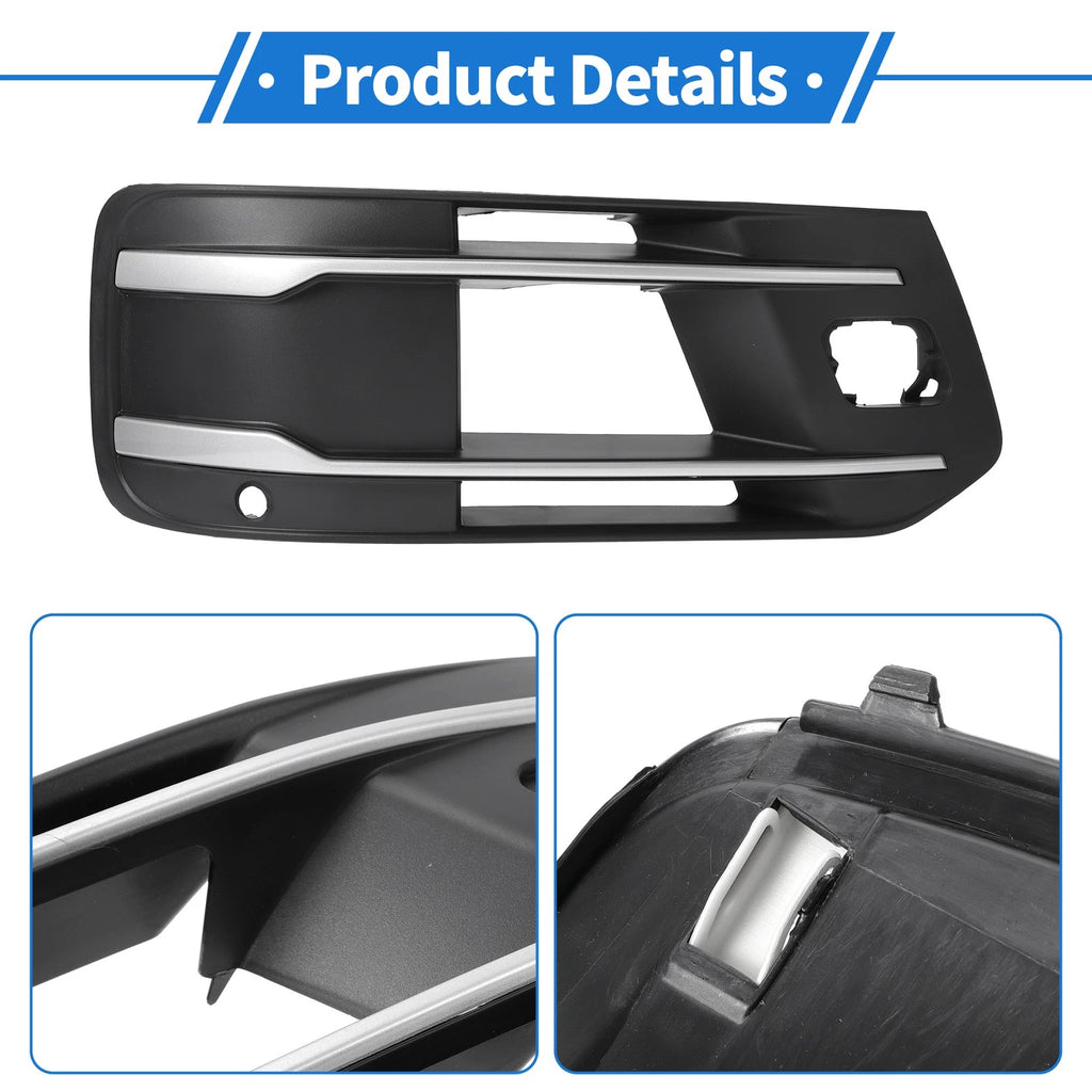 Fog Light Grill for Audi Q7 (2007–2015) No. 4M0807682T Black Silver Tone