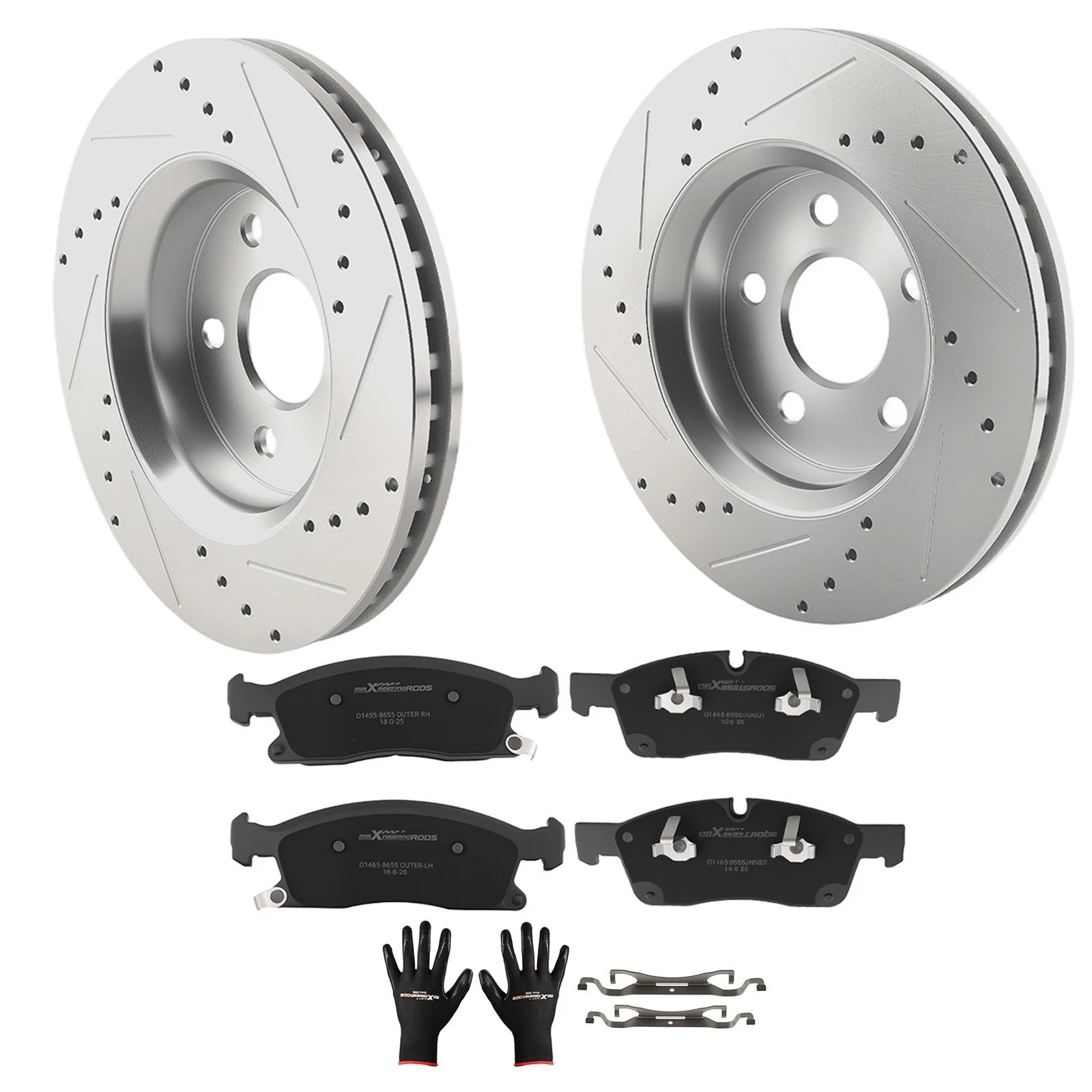 Front Drilled Brake Rotors & Pads Kit for Dodge Durango/Jeep Grand Cherokee (2011–2018)