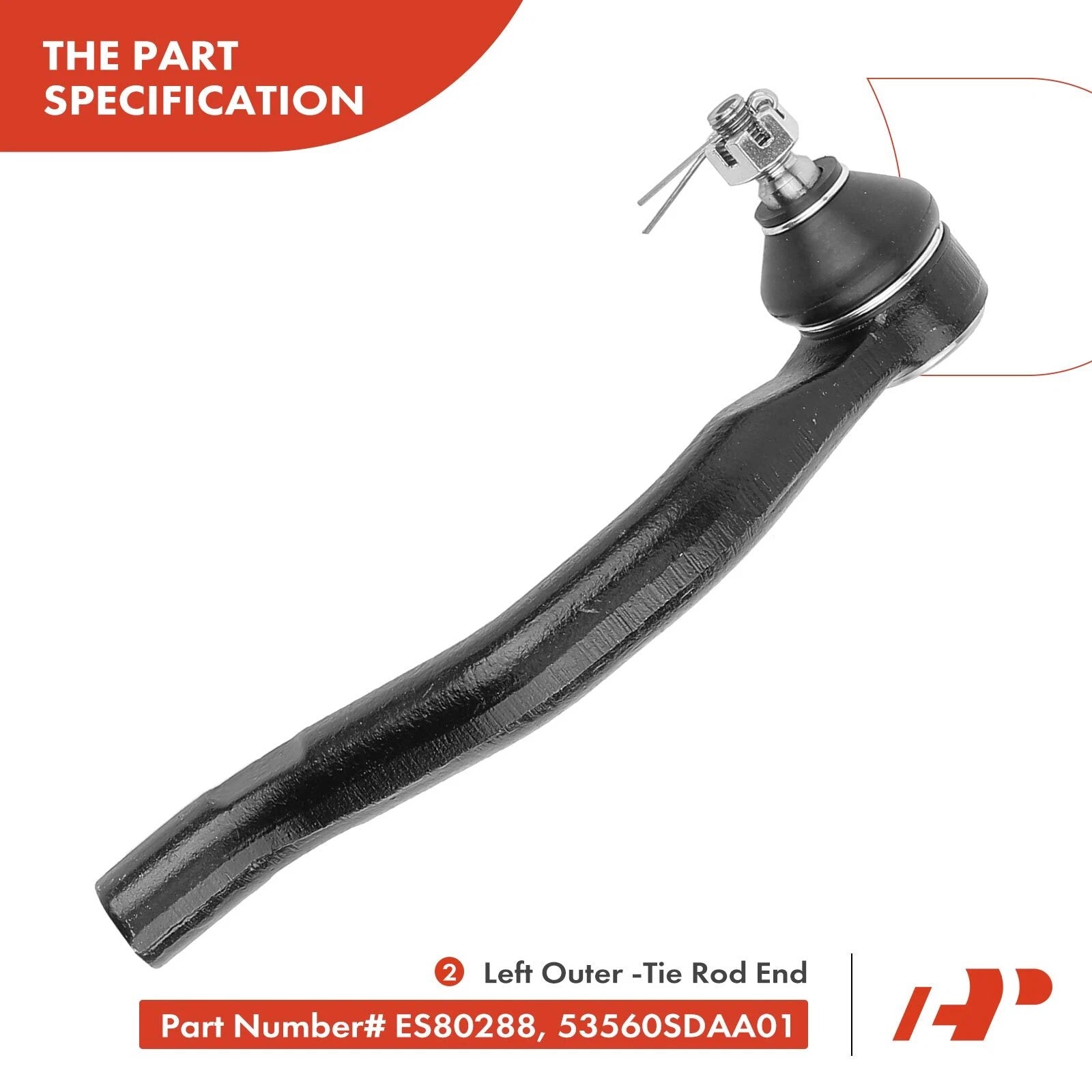 6X Inner & Outer Tie Rod End Ball Joint for Honda Accord (2003-2007)