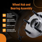 2pcs Front Wheel Hub Assembly for Dodge Durango (2004–2005) 513207 WA513207 ABS
