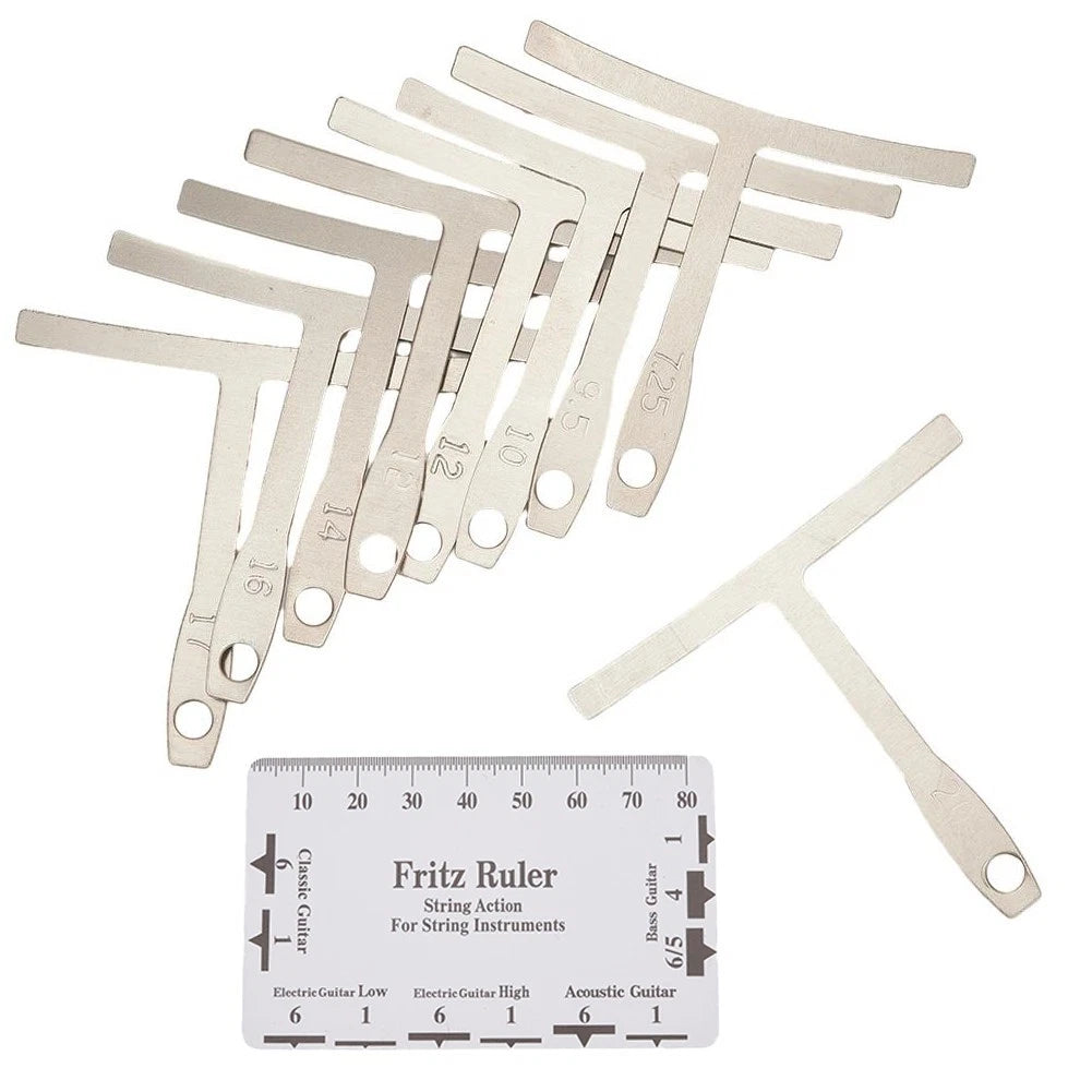 Set of 1 Guitar Steel String Gauge Ruler Radius Measuring Tool