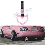 Pink Tsurikawa Devil Heart Hanger Ring for Japanese Car (Universal)
