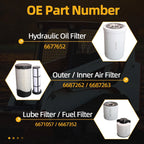 5X Fuel Oil Air Filter Kit for Bobcat Mini Track Loader (MT52-MT100)