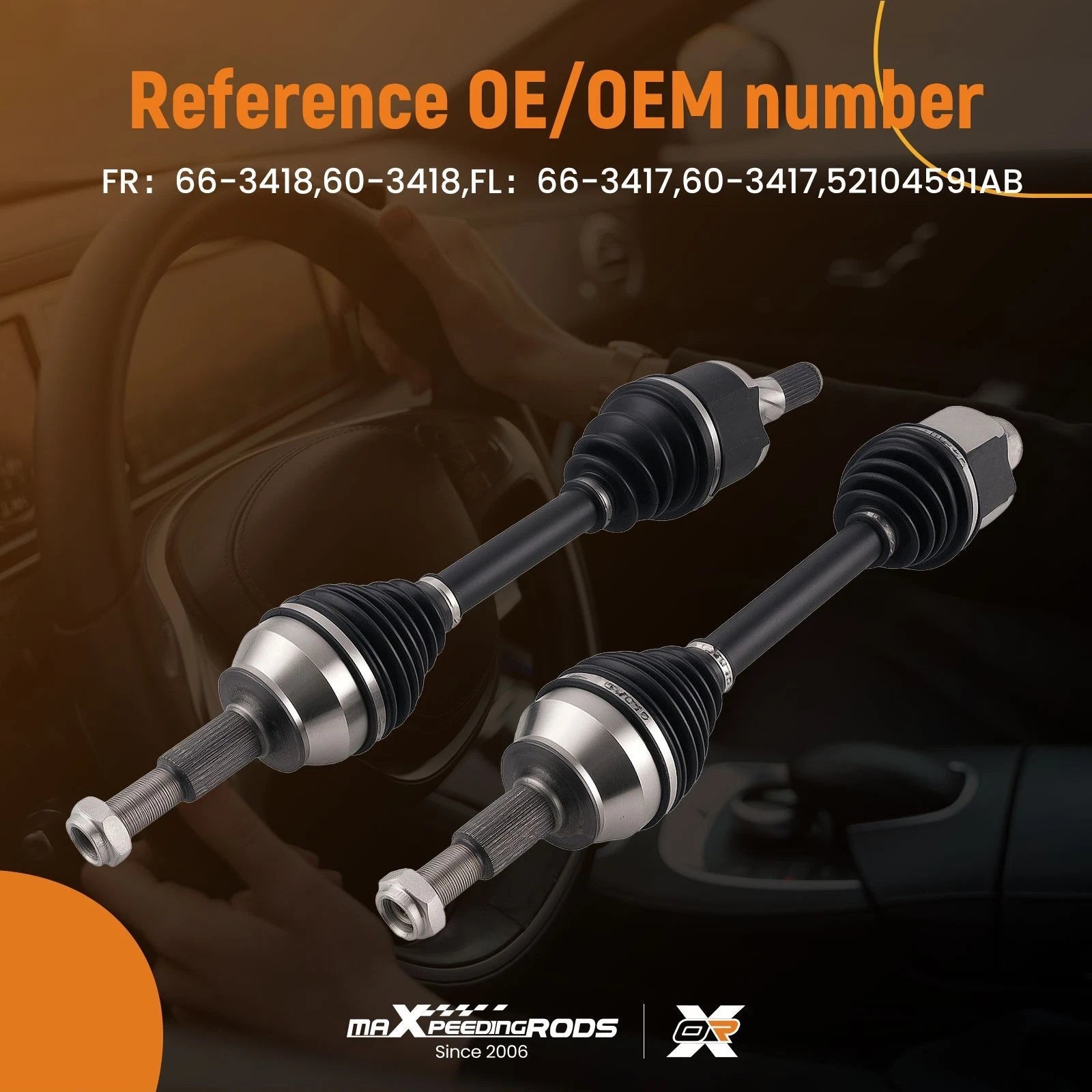 Front CV Axle Shafts for Jeep Commander, Grand Cherokee (2005–2010)