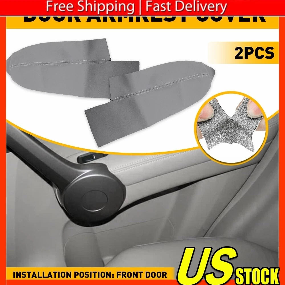 Set of 2 Front Door Armrest Covers for Honda CR-V (2007–2012) Grey