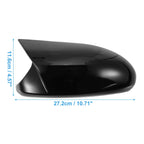 1 x Rear View Mirror Cover Shell with Back Adhesive for BMW Bright Black