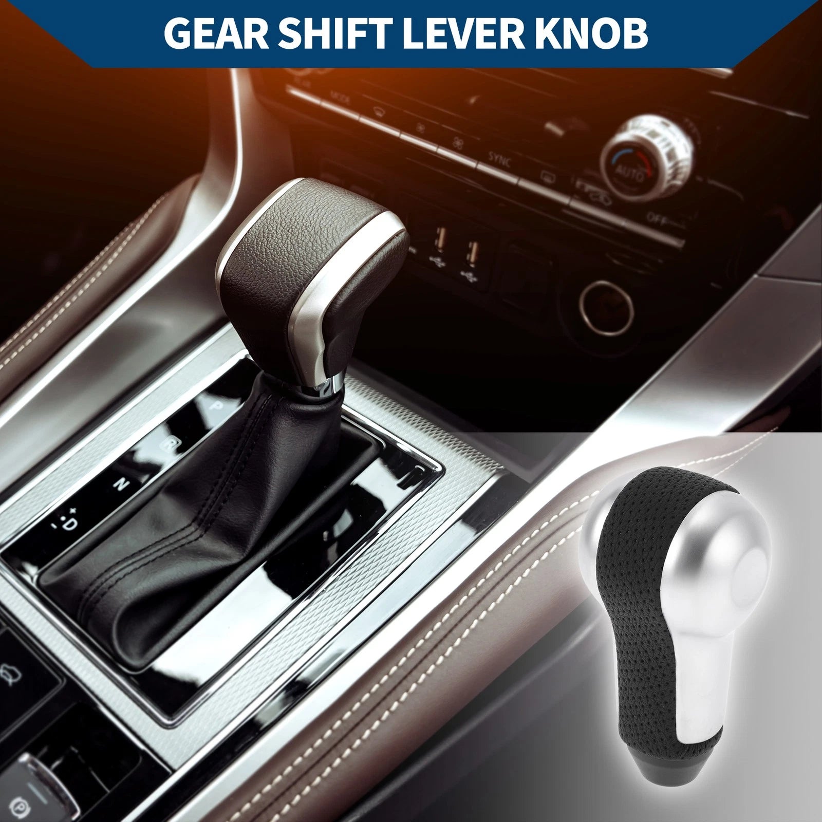 Automatic Gear Shifter Knob for Nissan X-Trail (2007–2013) Plastic Faux Leather