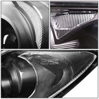 Set of 2 Black Housing Clear Side Projector Headlights for Toyota RAV4 (2009–2012)