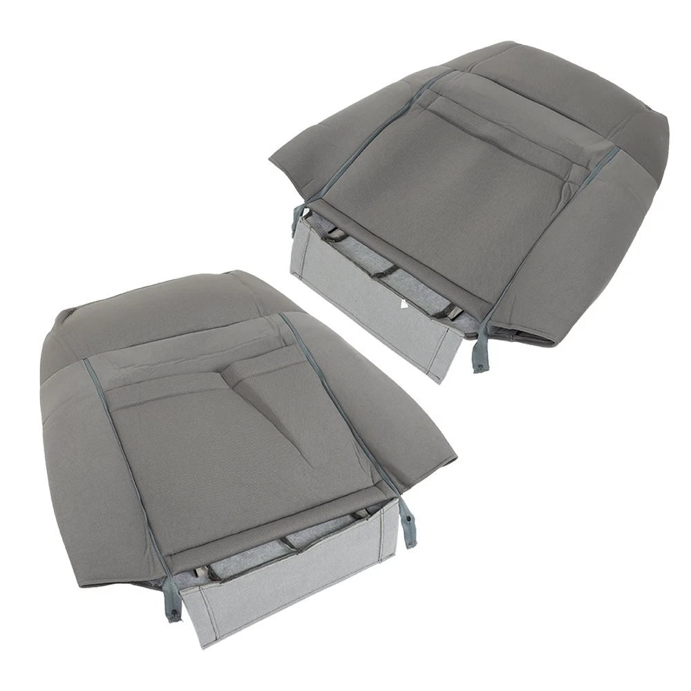 Set of 2 Cloth Replacement Seat Covers for Ford F150 (2011–2014) Steel Gray