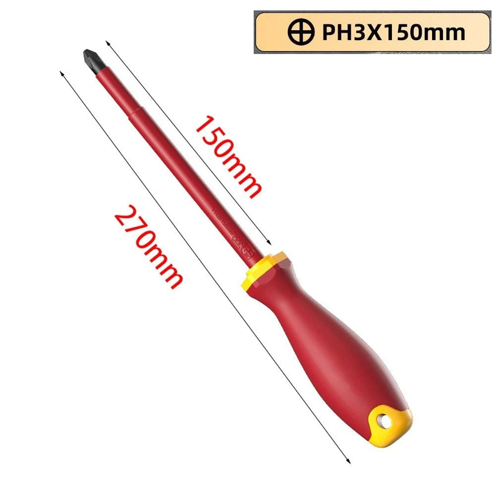 Chrome Vanadium Steel Insulated Screwdriver for Wiring (1000V)