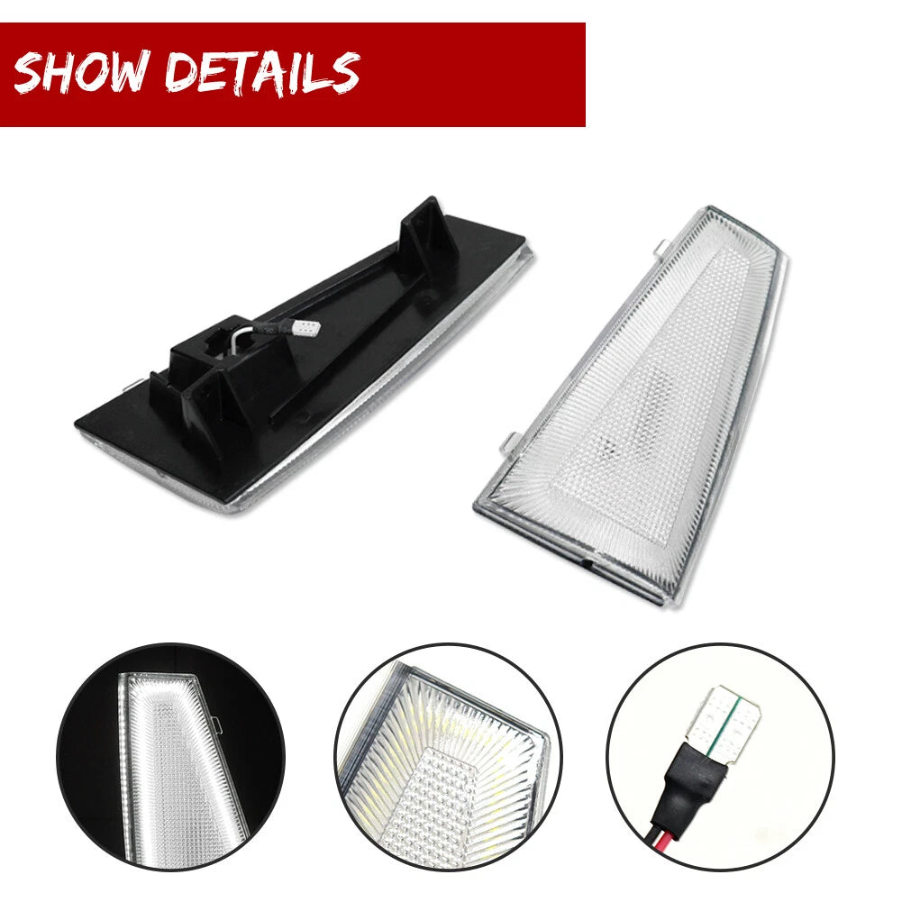 Clear White LED Front Side Marker Light for Chevrolet El Camino Malibu (1980–1981)