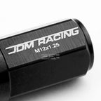 20 PCS M12X1.25 Black Aluminum Lug Nuts with Caps for JDM Vehicles