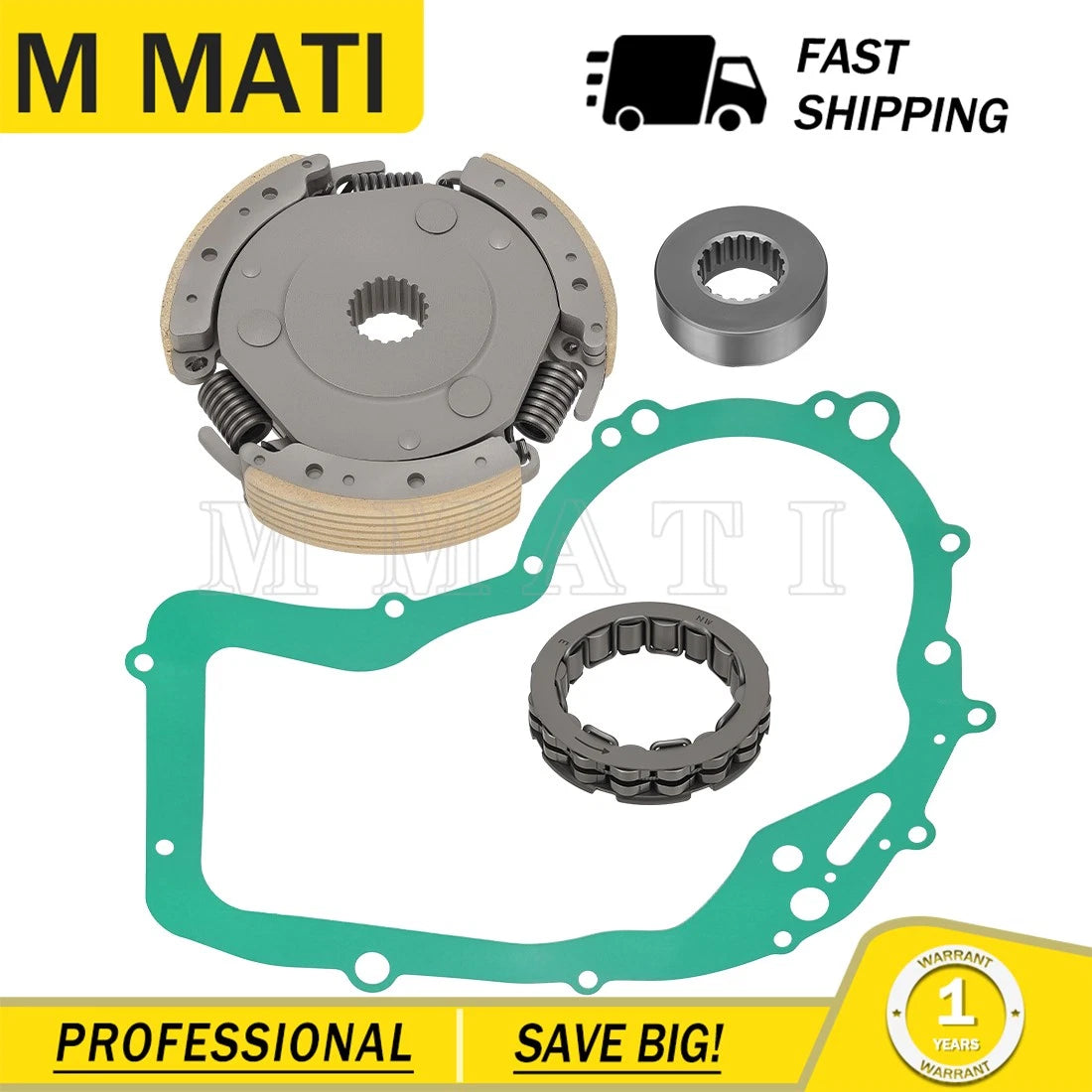 Wet Clutch Centrifugal Carrier with Bearing & Gasket for Arctic Cat 300 (2000–2023)