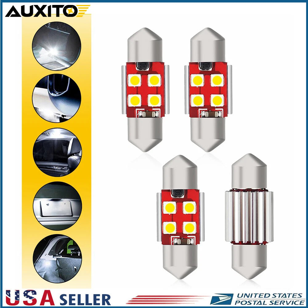 Set of 4 LED Festoon Interior Light Bulbs for Make Model (YYYY–YYYY)