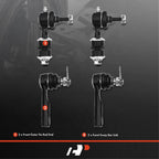 Set of 4 Front Sway Bar Link Outer Tie Rods for Nissan Sentra (1986–2006)